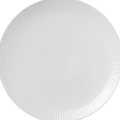 Royal Copenhagen Hvid Riflet coupe 27 cm. tallerken