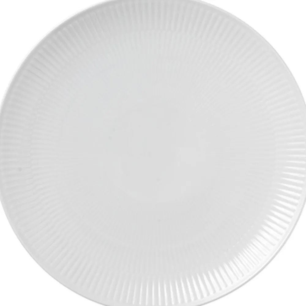 Royal Copenhagen Hvid Riflet coupe 27 cm. tallerken