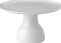 Royal Copenhagen Hvid Riflet Fad på fod 20 cm