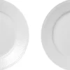 Hvid Riflet 2-pak tallerkner 27 cm>Royal Copenhagen Online
