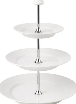 Royal Copenhagen Hvid Riflet Étagère, 3 Lag Sale