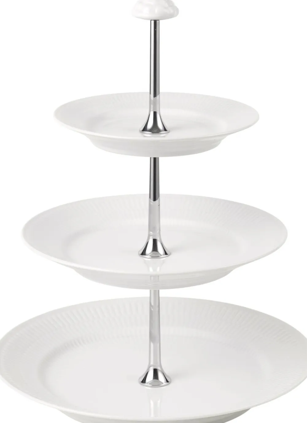 Royal Copenhagen Hvid Riflet Étagère, 3 Lag Sale