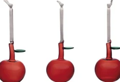 glas æble 3-pak rød>Iittala Sale