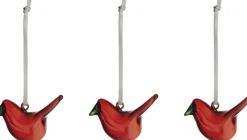 Iittala mini glasfugle 3-pak rød