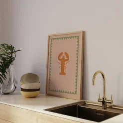 Poster & Frame Isabela Leão - The lobster Flerfarvet Clearance