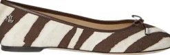 Dame Lauren Ralph Lauren Jayna Zebra-Print Canvas Flat