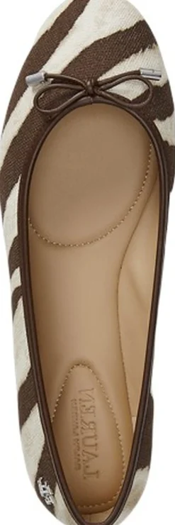Dame Lauren Ralph Lauren Jayna Zebra-Print Canvas Flat