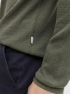 Jack & Jones JJEGEORGE KNIT CREW NECK NOOS Dusty olive Best