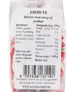 Almuegaarden Jordbær bolcher med smag af friske jordbær New