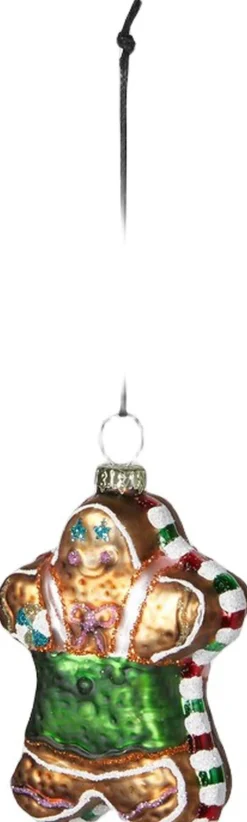 Julekugle kagemand 5x3,5x8cm glas>Speedtsberg Best