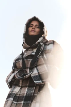 Rabens Saloner Jumbo check jacket - Ehsan Brown check Discount