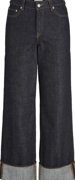 JJXX JXTOKYO VEGA WIDE HW FOLD UP R269 D Dark blue denim Clearance