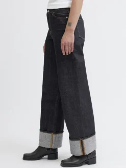 JJXX JXTOKYO VEGA WIDE HW FOLD UP R269 D Dark blue denim Clearance