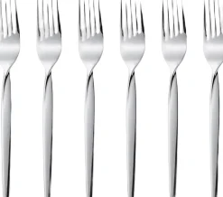 Gense Kagegaffel Twist 16 cm 6 stk. Blankt stål Clearance