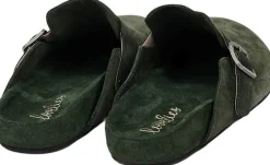 KAMAKURA - SILK COW SUEDE MULES WITH BUCKLE><noscript><img width=