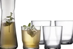 Lyngby Glas Karaffelsæt Lissabon 5 dele Klar