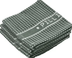 Pillivuyt Karklude 32 x 32 cm 3 stk. Grøn/Hvid 100 % økologi Online