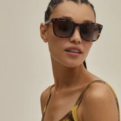 Pilgrim KATYA recycled sunglasses tortoise brown/gold Outlet