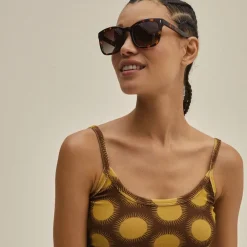 Pilgrim KATYA recycled sunglasses tortoise brown/gold Outlet