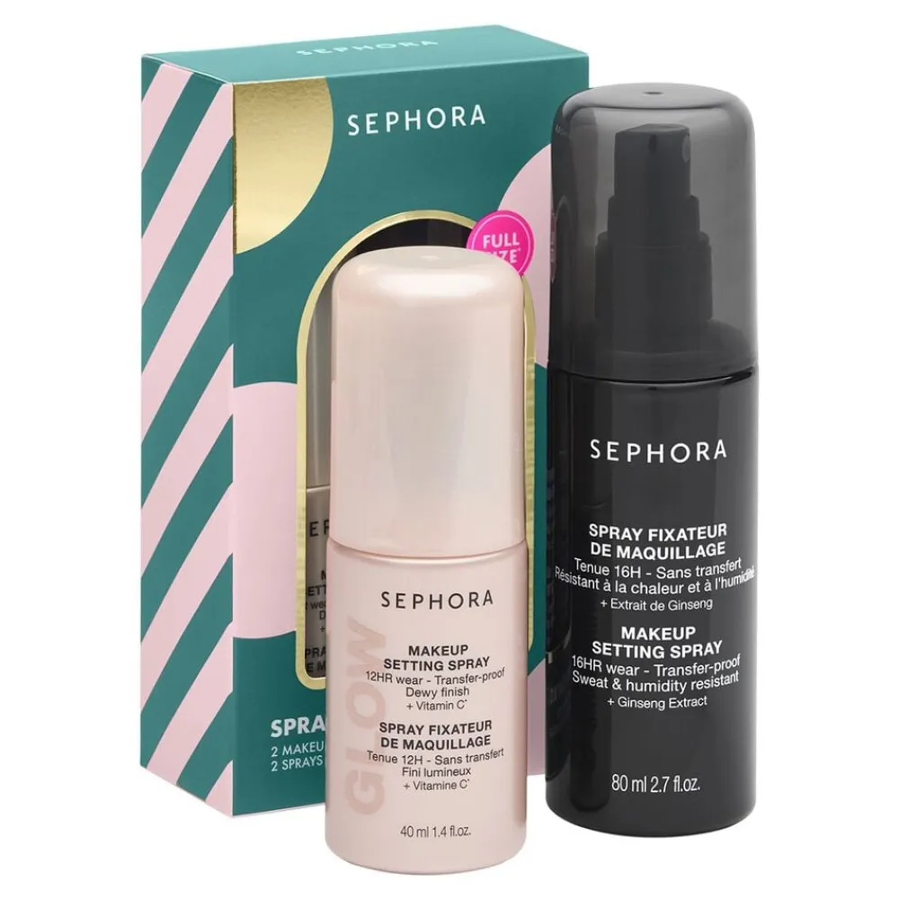 Sephora Collection KIT DUO SPRAY ET FIXE - Duo af fikséringssprays (satin & glød)