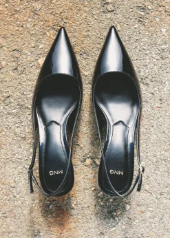 Dame MANGO Kitten-heel patent leather shoes