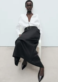 Dame MANGO Kitten-heel patent leather shoes