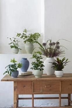 Knabstrup Keramik Knabstrup, vase, riller lavendelblå, 27 cm New