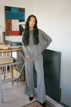 Knit lounge over size hoodie - Hele>Rabens Saloner New