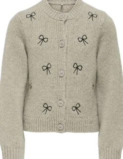 KOGCODY L/S O-NECK BOW CARDIGAN KNT>ONLY