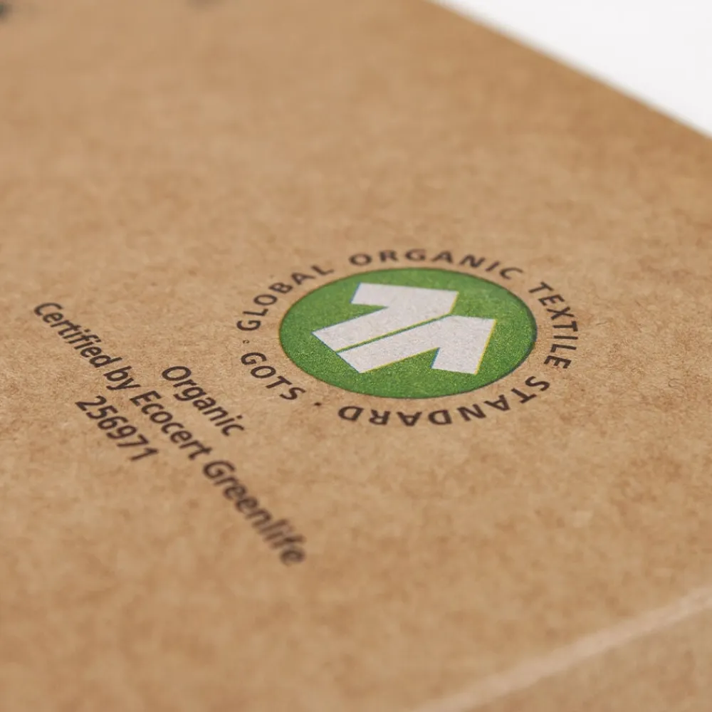 Night & Day Økologisk boxlagen, percale - GOTS, Sand Outlet