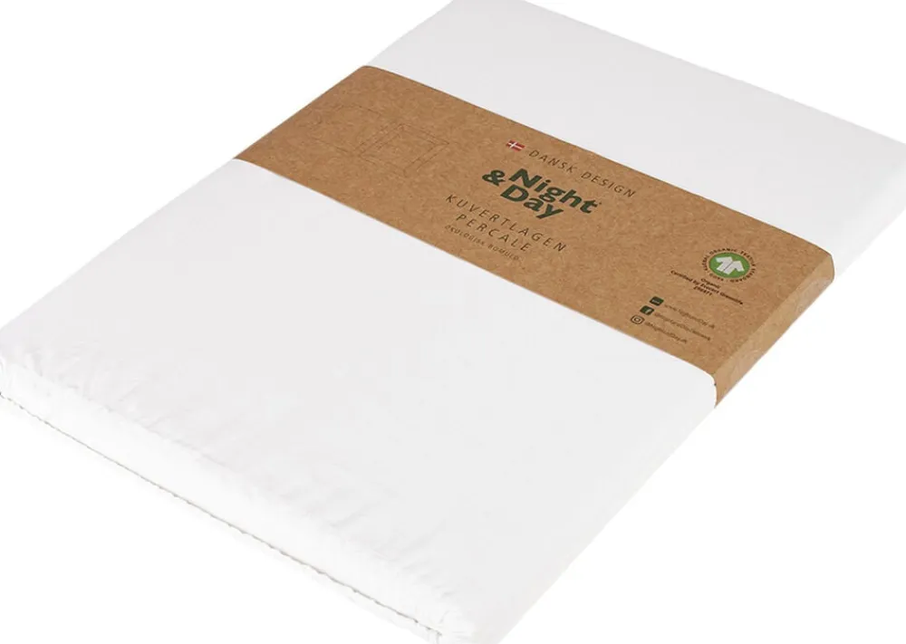 Night & Day Økologisk kuvertlagen, percale - GOTS,