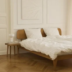 Nordisk Tekstil Økologisk sengelinned Bristol Hvid/brun Hot