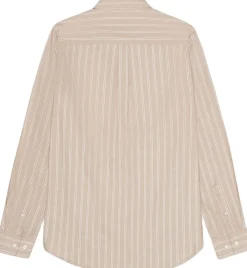 Les Deux Konrad Melange Striped Shirt Dark sand New