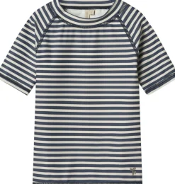 Wheat Kortærmet Bade T-shirt Jackie Blue stripe