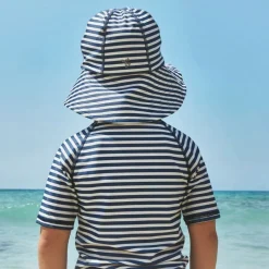 Wheat Kortærmet Bade T-shirt Jackie Blue stripe