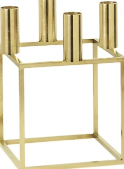 Audo Copenhagen Kubus 4, Candle Holder, Gold-plated
