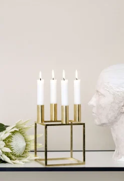 Audo Copenhagen Kubus 4, Candle Holder, Gold-plated