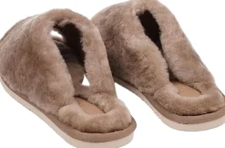 Lovelies KVINA - OPEN SHEARLING SLIPPER Taupe Best