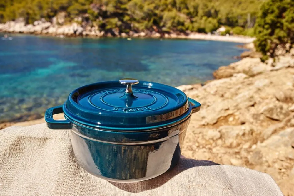 Staub La Cocotte Cocotte 28 cm / 6,75 l, Rund, La-Mer-Turkis-Blågr Sale
