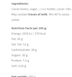 Friis-Holm La Dalia Nibs 60 %, Nicaragua. Online