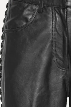 LACED LEATHER PANTS><noscript><img width=