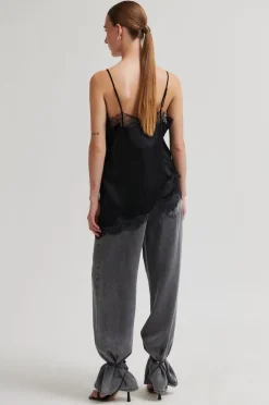 Second Female Lacia Strap Top Black New