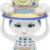 Lady with hat Vase H20. 5 cm blå>Bjørn Wiinblad Discount