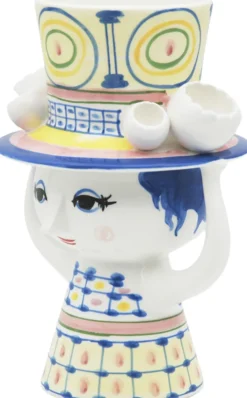 Lady with hat Vase H20. 5 cm blå><noscript><img width=