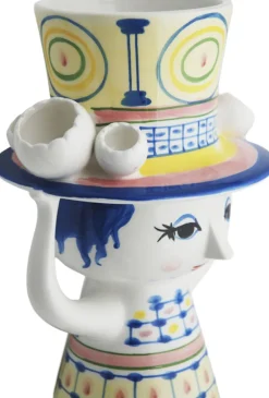 Lady with hat Vase H20. 5 cm blå><noscript><img width=