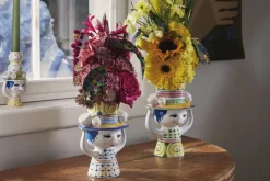 Lady with hat Vase H20. 5 cm blå><noscript><img width=