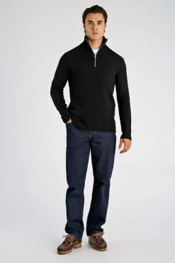 Lindbergh Lambswool half zip knit