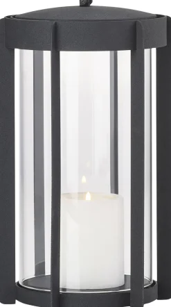 Zone Lanterne Firefly 25 cm Black Lakeret stål