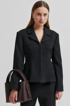 Second Female Leata Leather Bag Chocolate plum Discount