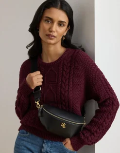 Lauren Ralph Lauren Leather Marcy Belt Bag Sort Clearance